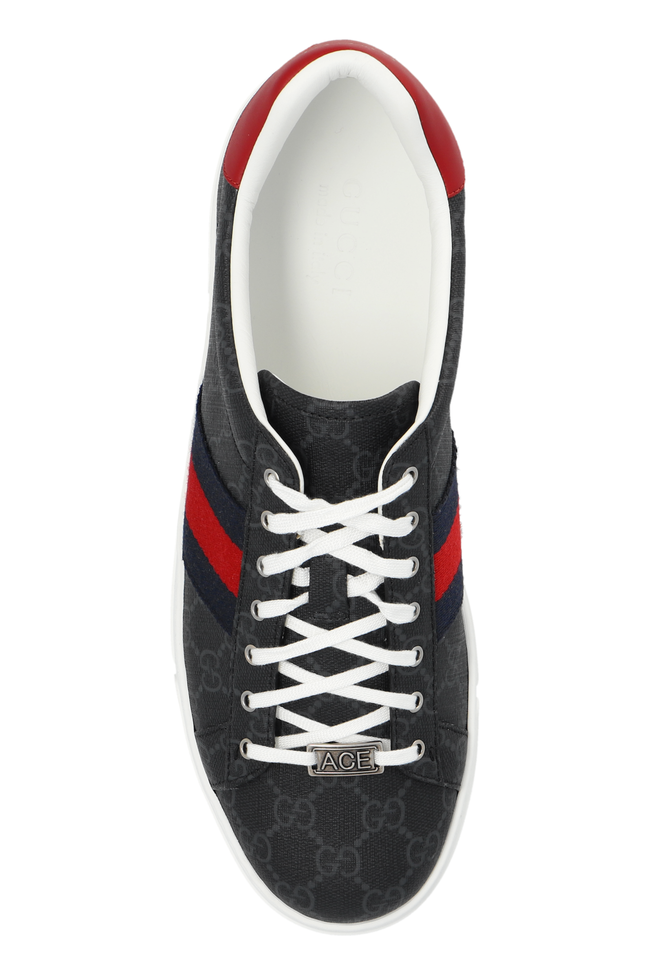 Gucci ace leather sneaker black online